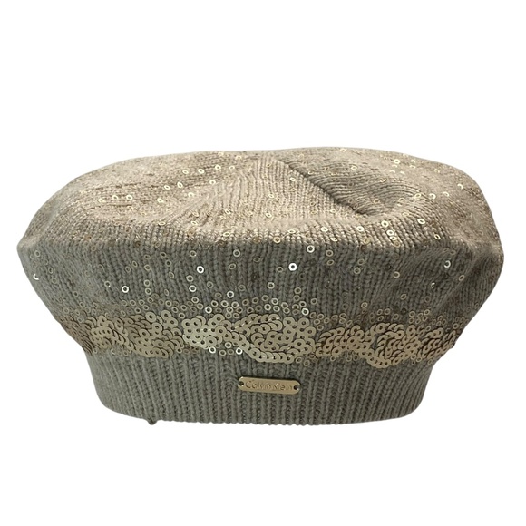 CALVIN KLEIN Beret with sequence 1064 A2KH1328 in Taupe - Picture 1 of 5